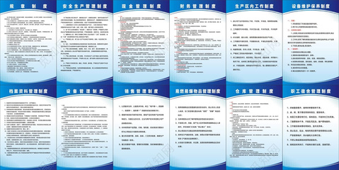 企業公司工廠各類管理規章制度